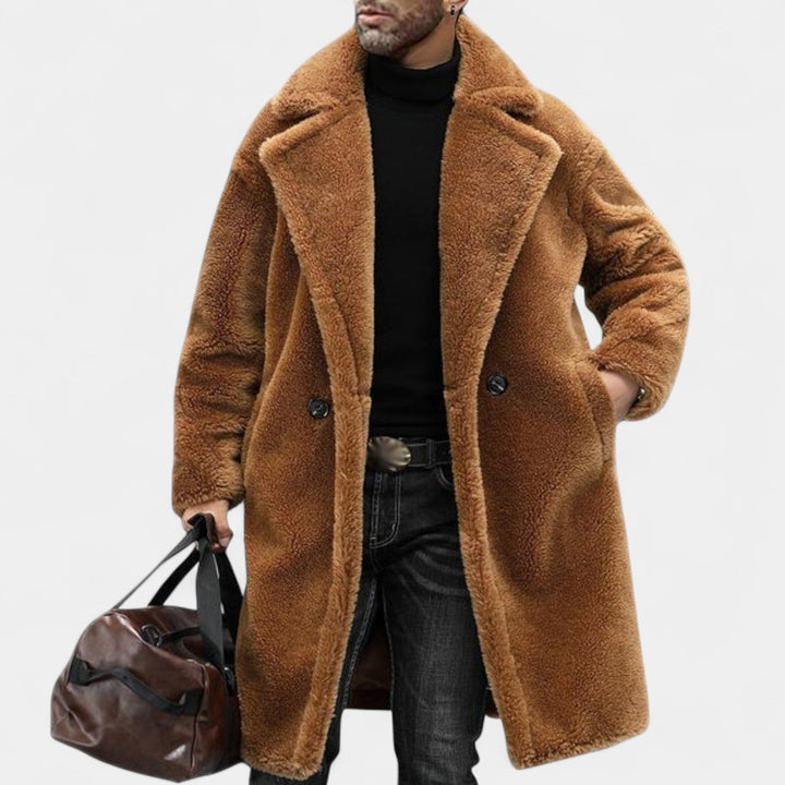 Patrik – Manteau teddy d'hiver avec revers