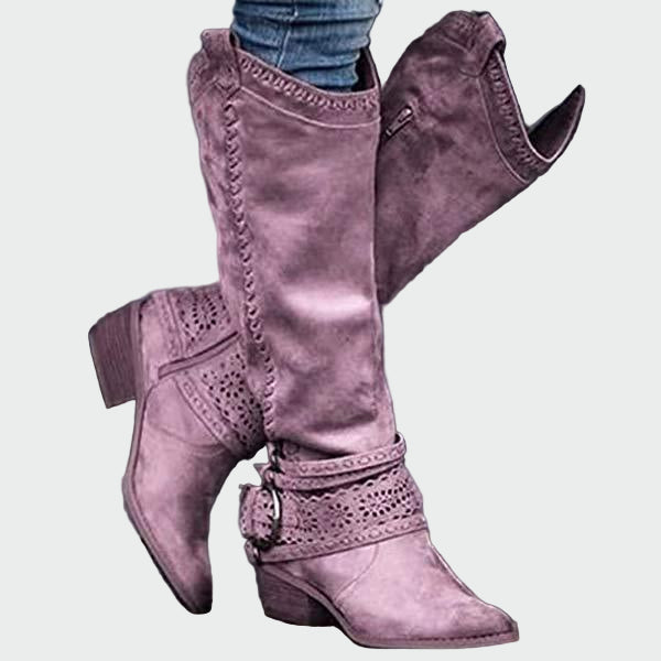 Bottes de cowboy rétro en cuir
