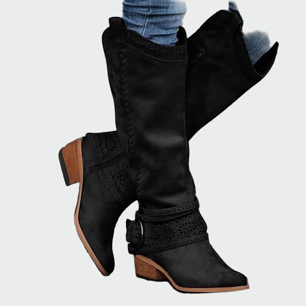 Bottes de cowboy rétro en cuir