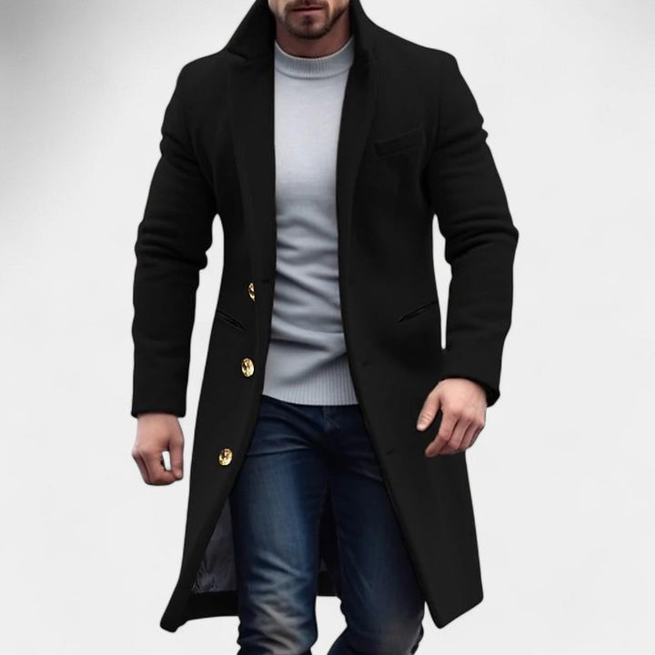 Viktor – Manteau en laine pour homme avec revers