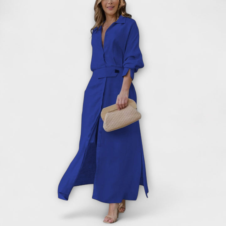 Jeanette - Robe maxi à décolleté en V
