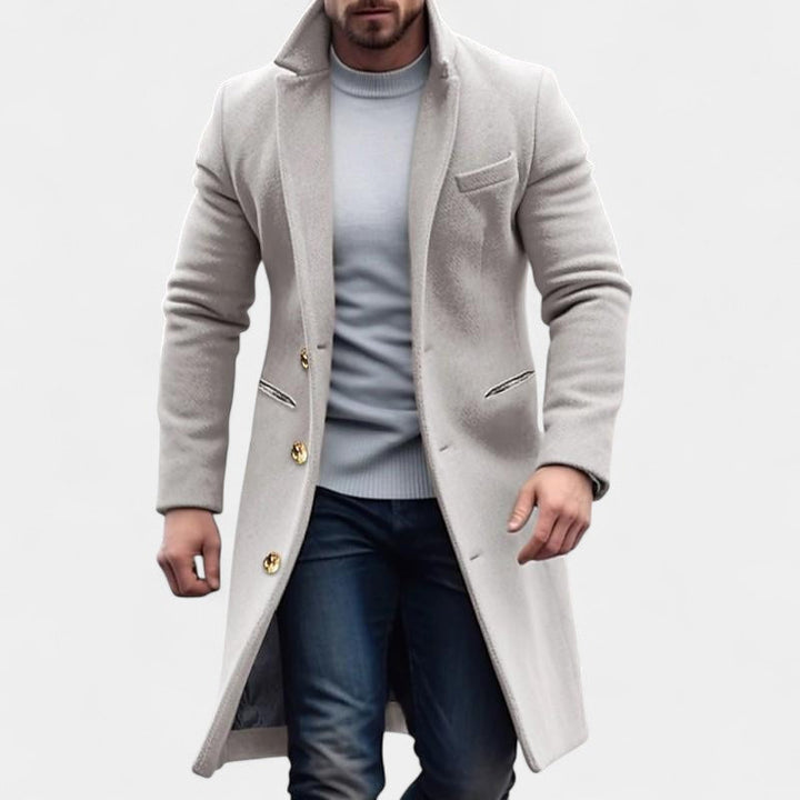 Viktor – Manteau en laine pour homme avec revers