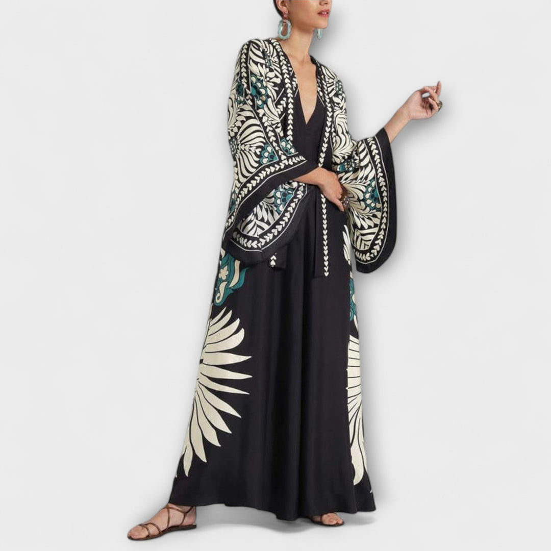 Giselle - Robe Maxi Stylée avec Imprimé Floral