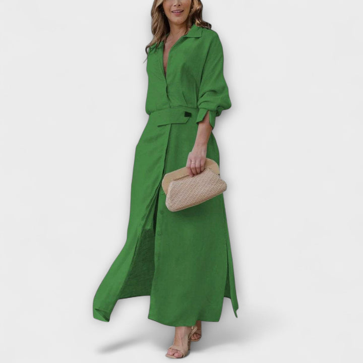 Jeanette - Robe maxi à décolleté en V