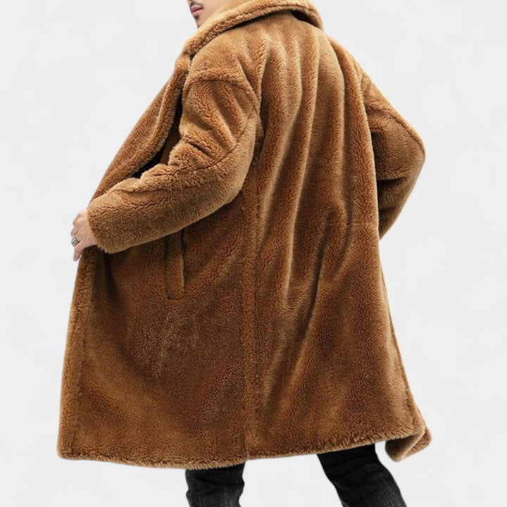 Patrik – Manteau teddy d'hiver avec revers