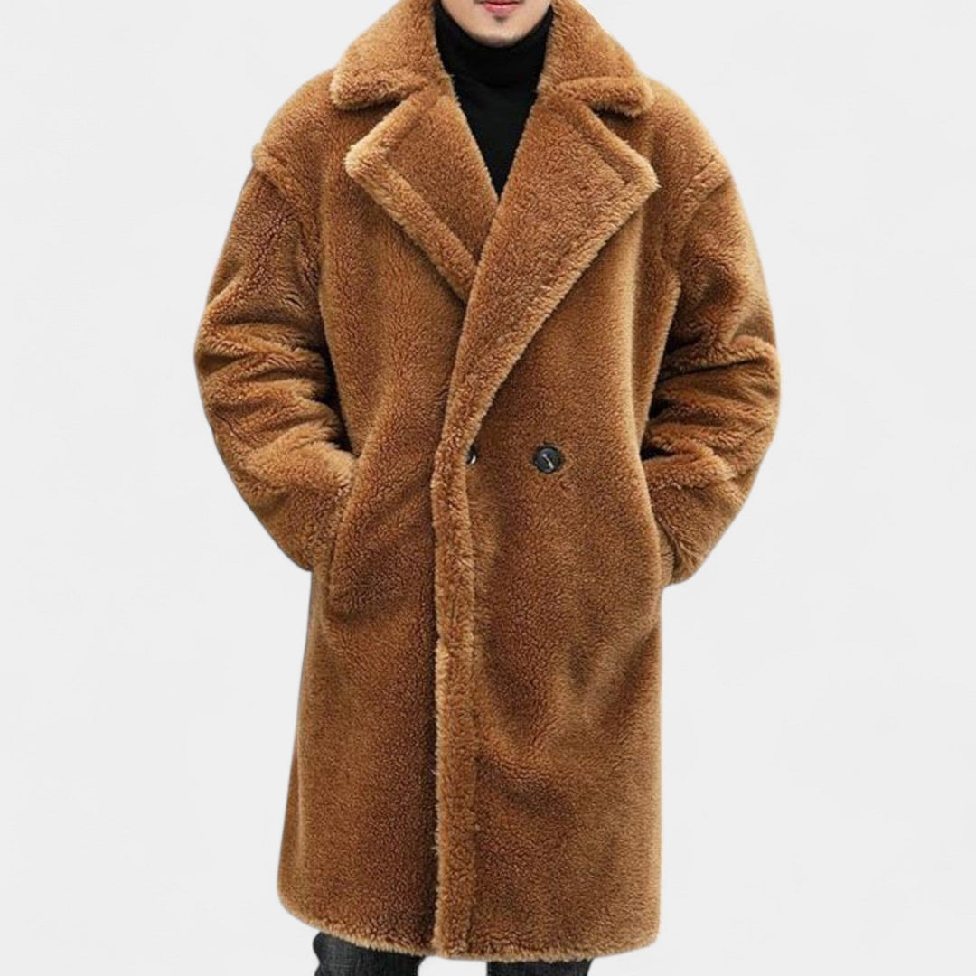 Patrik – Manteau teddy d'hiver avec revers