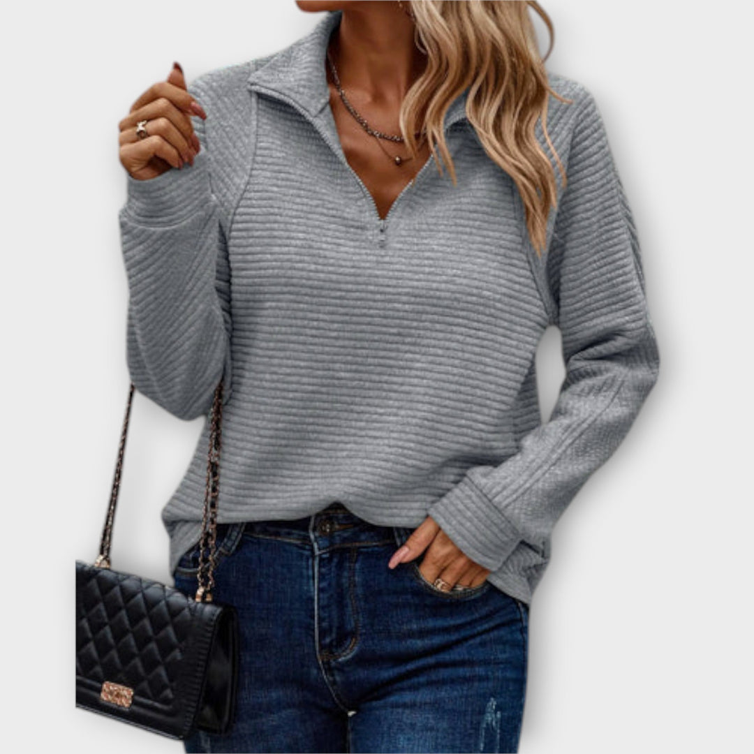 Vilja - Pull avec zip polo