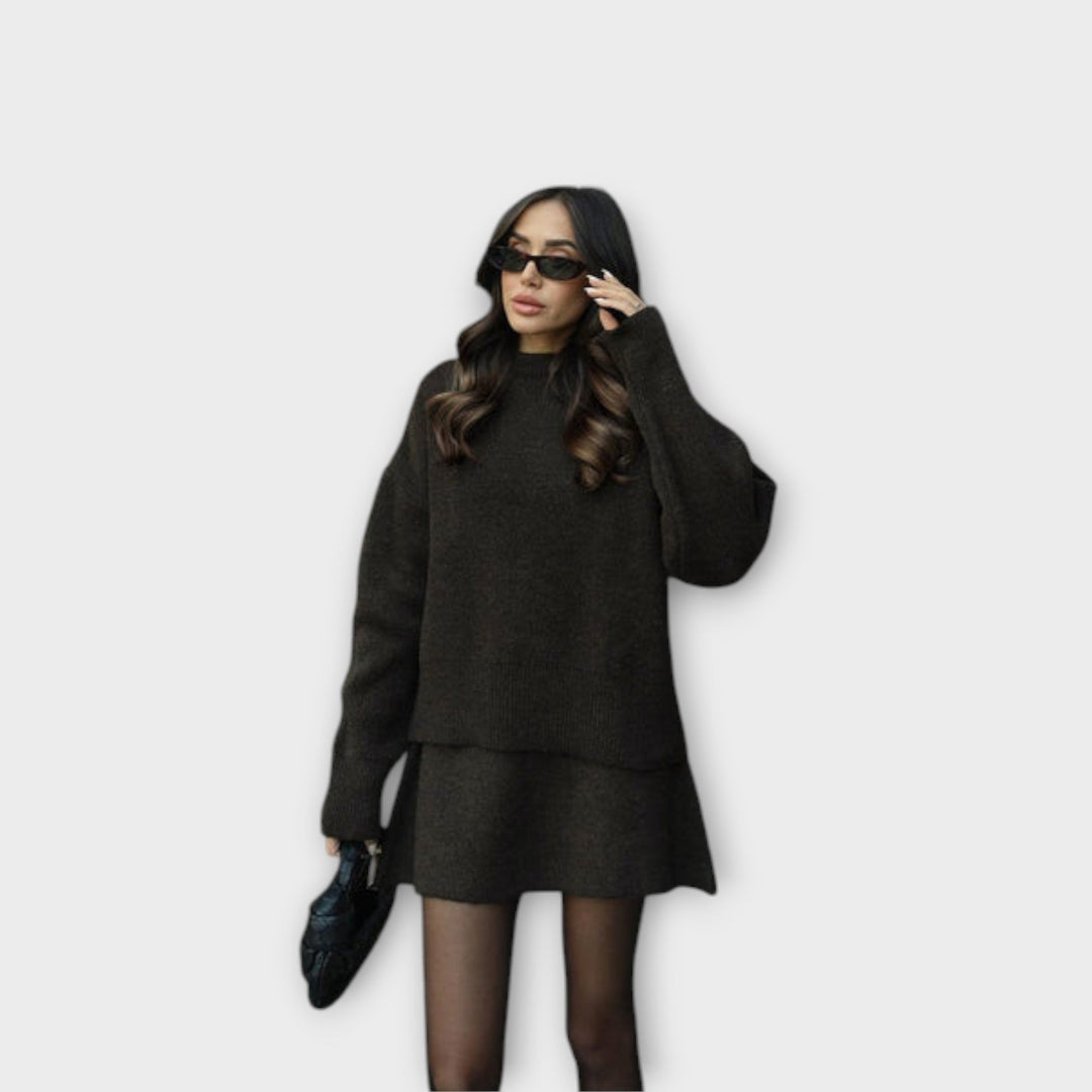 Carol – Ensemble en tricot de blouse et pantalon