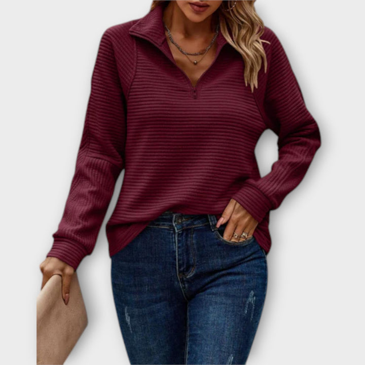 Vilja - Pull avec zip polo