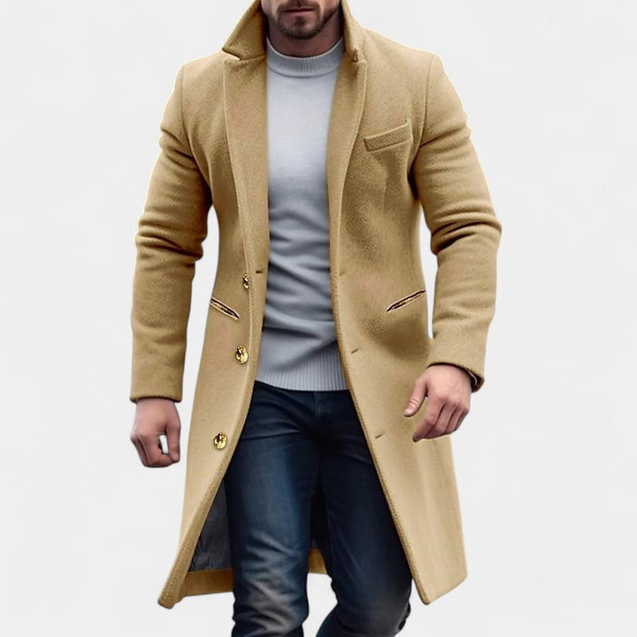 Viktor – Manteau en laine pour homme avec revers