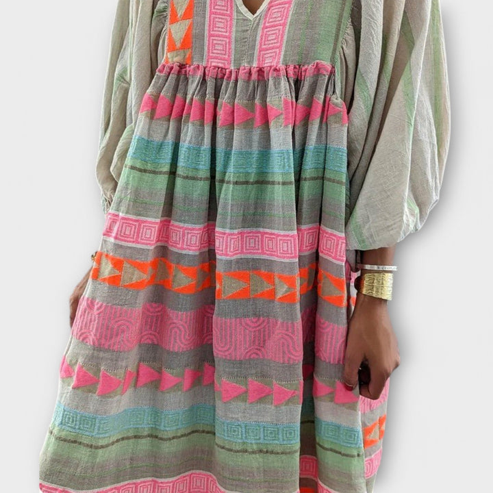 Robe Ample Vibrante Hermine