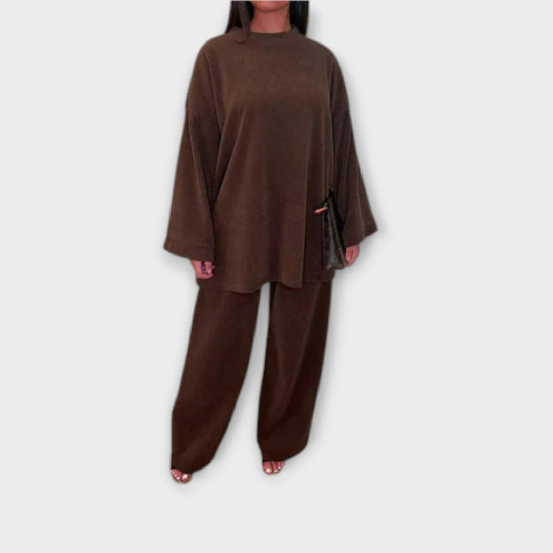 Ingrid - Ensemble en taille surdimensionnée - Style côtelé