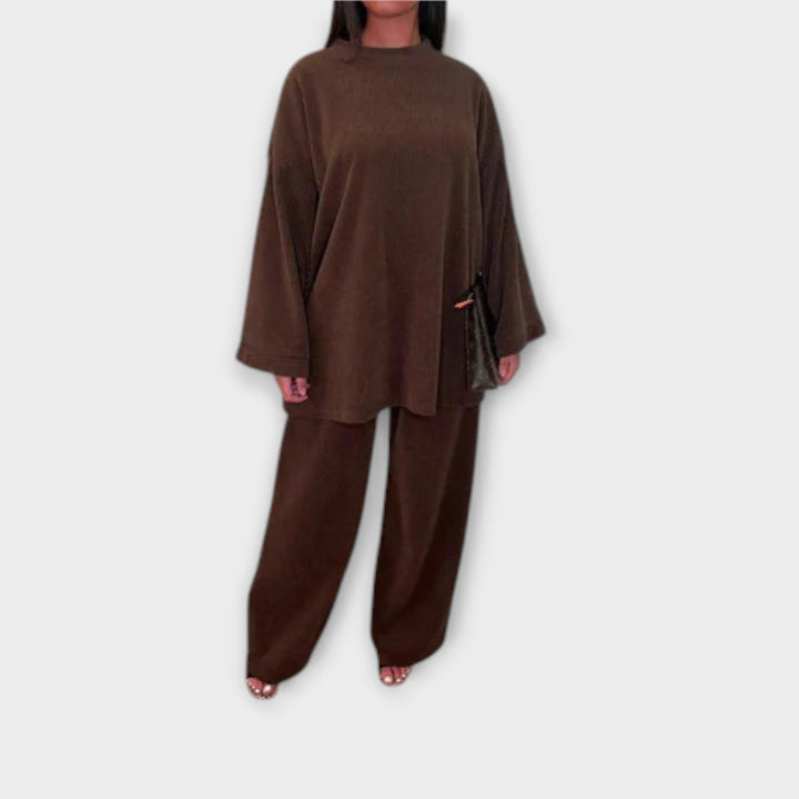 Ingrid - Ensemble en taille surdimensionnée - Style côtelé