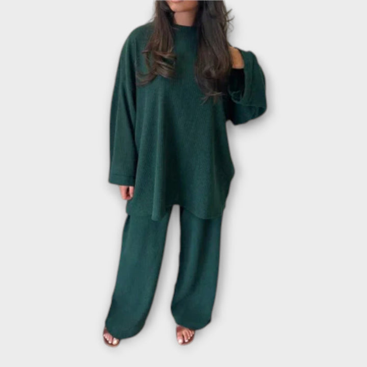Ingrid - Ensemble en taille surdimensionnée - Style côtelé