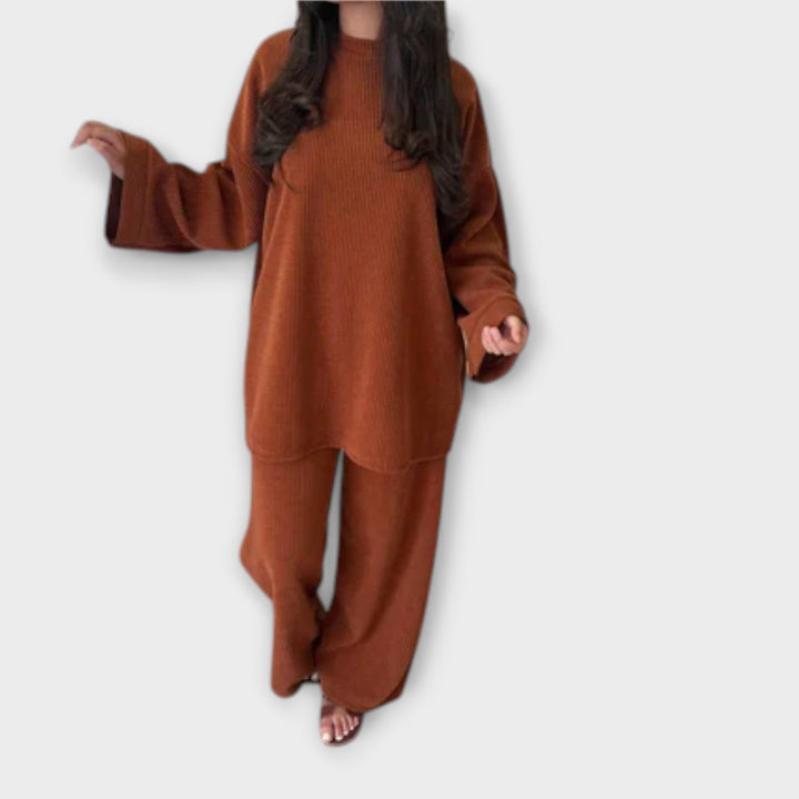 Ingrid - Ensemble en taille surdimensionnée - Style côtelé