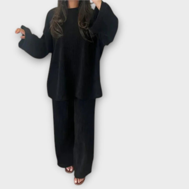 Ingrid - Ensemble en taille surdimensionnée - Style côtelé