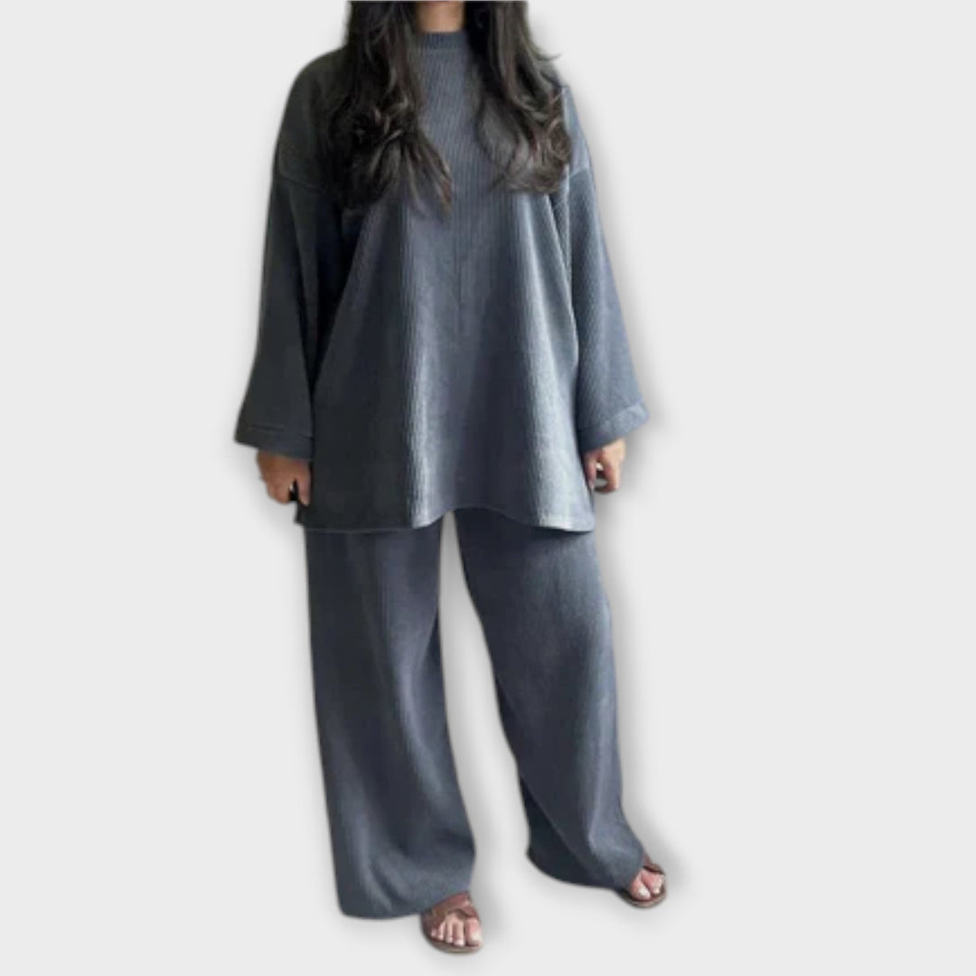 Ingrid - Ensemble en taille surdimensionnée - Style côtelé