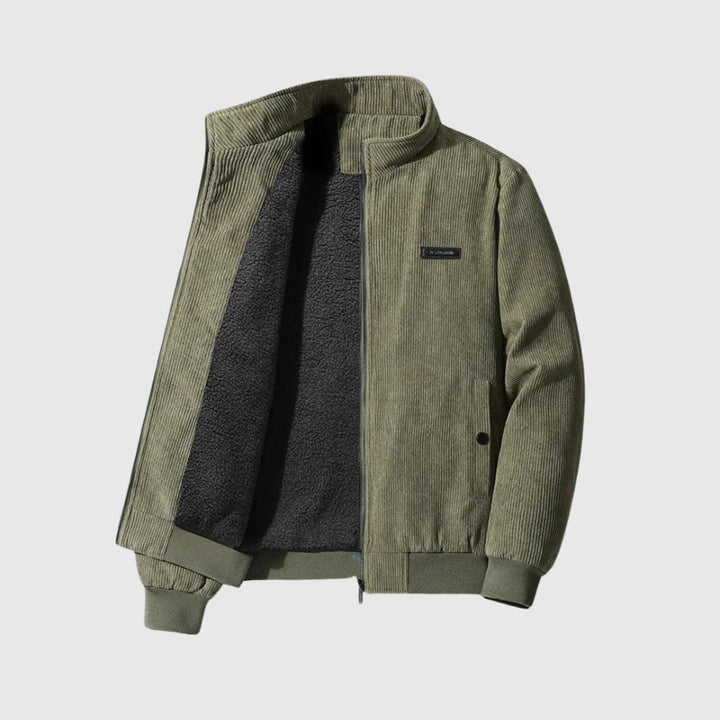 Libuše – Veste rétro en velours côtelé avec doublure en sherpa