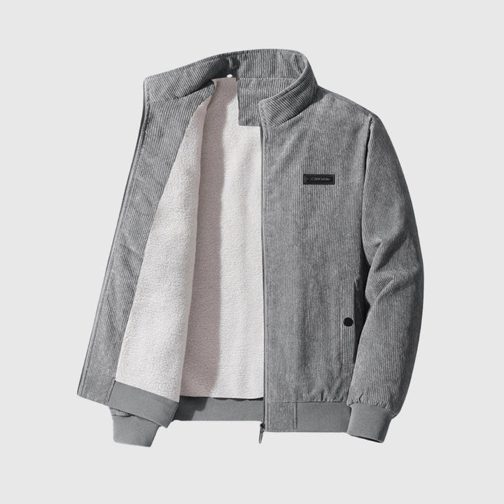 Libuše – Veste rétro en velours côtelé avec doublure en sherpa