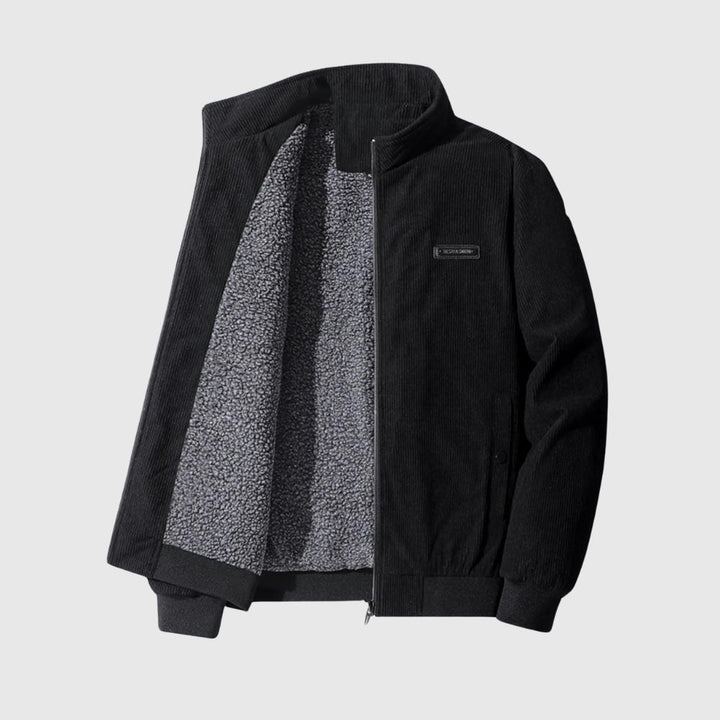 Libuše – Veste rétro en velours côtelé avec doublure en sherpa