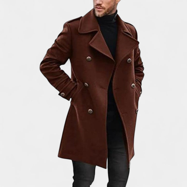 Marek – Manteau élégant à double boutonnage