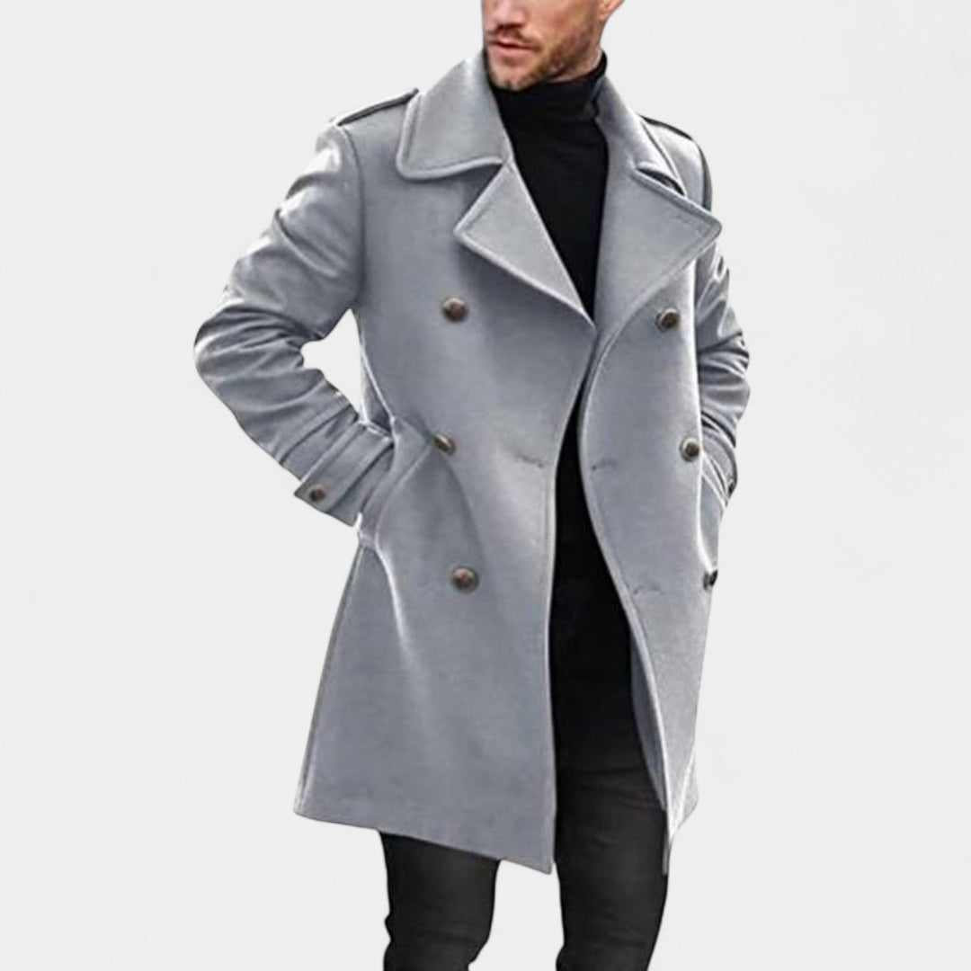 Marek – Manteau élégant à double boutonnage