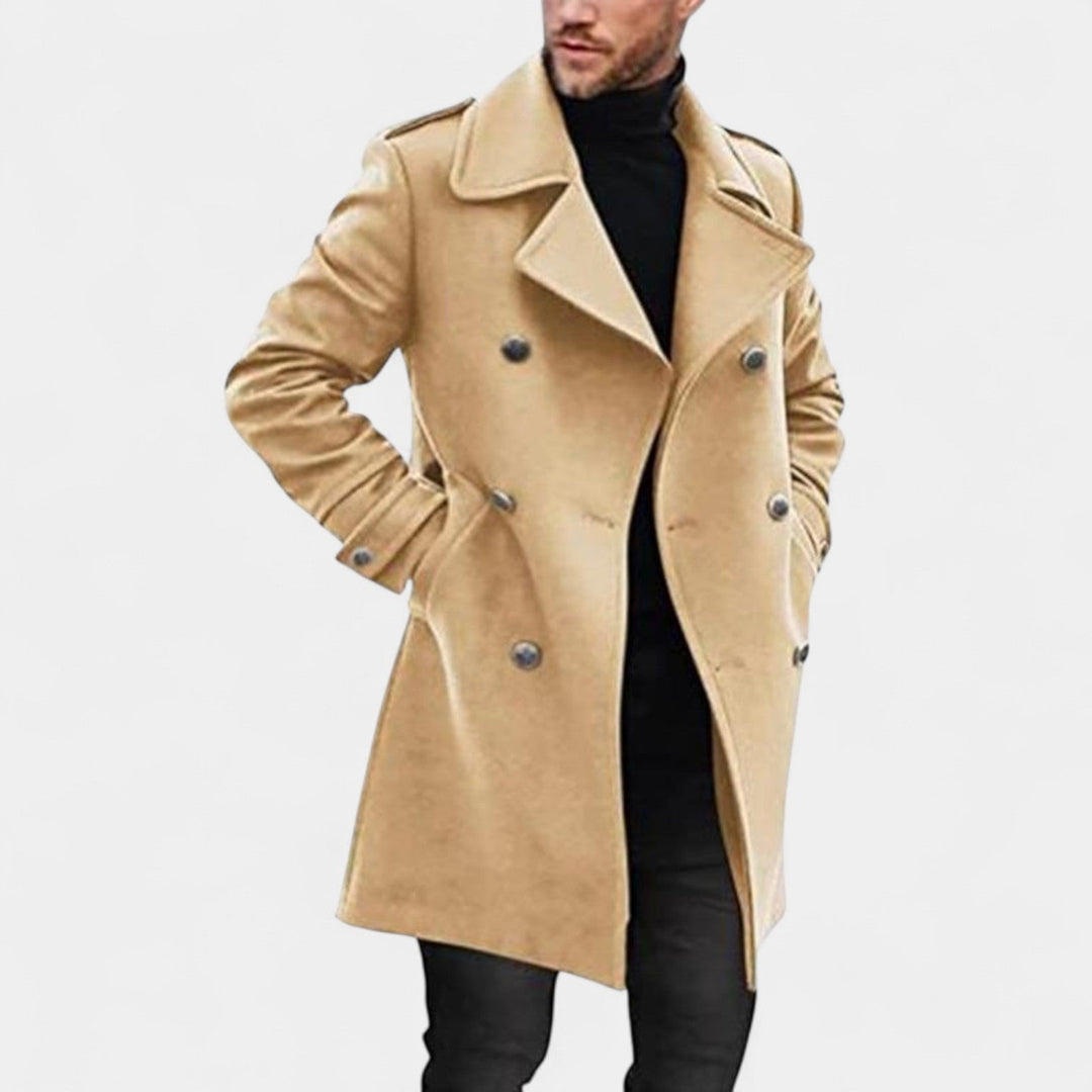 Marek – Manteau élégant à double boutonnage
