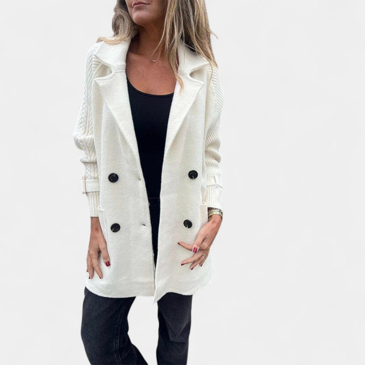 Majda - Manteau mi-long à double boutonnage