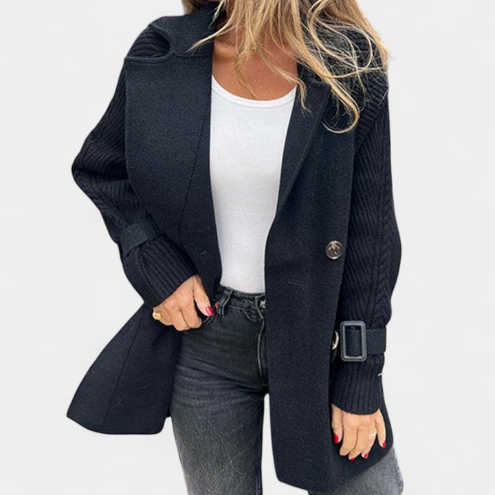 Majda - Manteau mi-long à double boutonnage