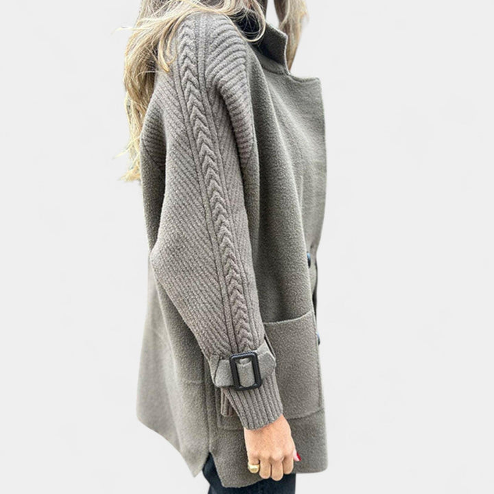 Majda - Manteau mi-long à double boutonnage
