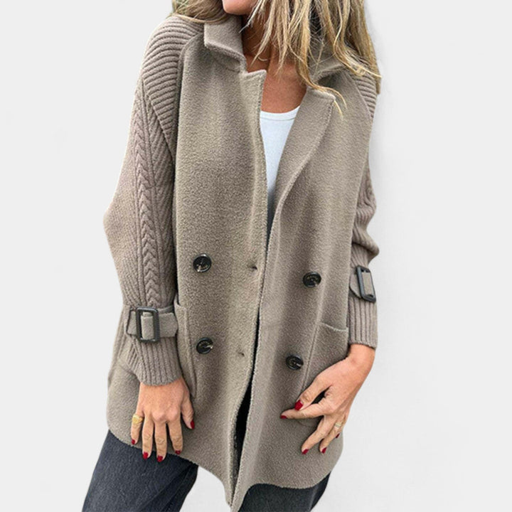 Majda - Manteau mi-long à double boutonnage