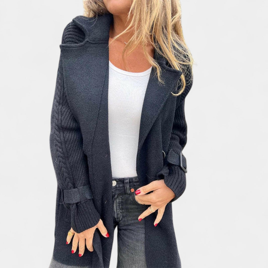 Majda - Manteau mi-long à double boutonnage