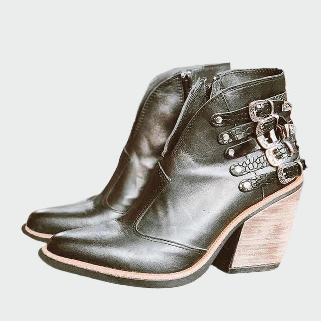 Bottes en cuir rétro