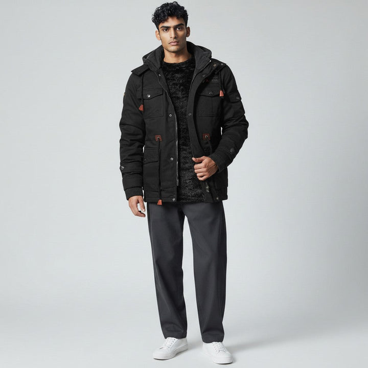 David - Veste militaire avec col haut et plusieurs poches