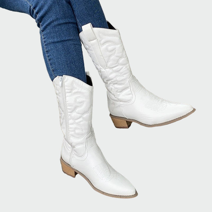 Bottes de cowboy métalliques